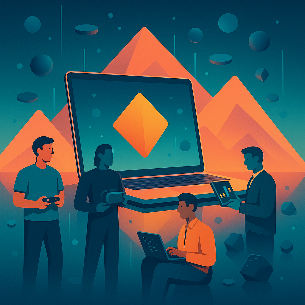 Holographic display of a token with energy flowing